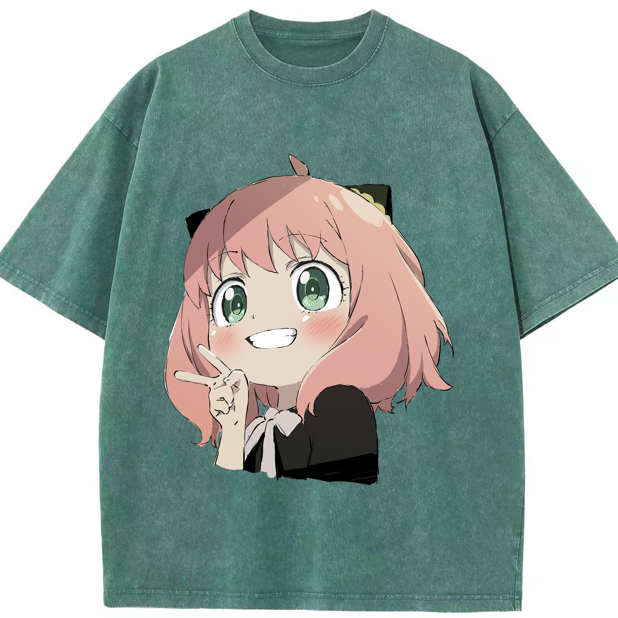 （画像用） SPY×FAMILY间谍家家酒 綿100% ヴィンテージ風 半袖Tシャツ（フロントプリント）